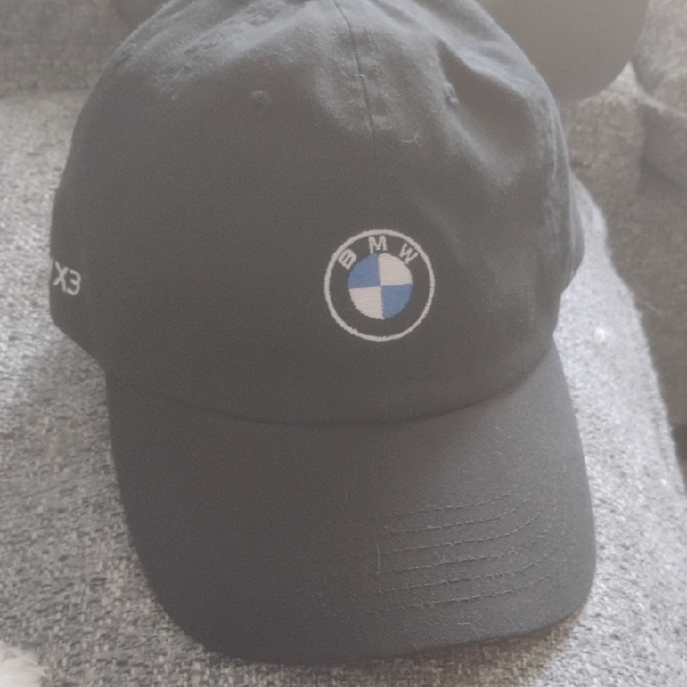 BMW Black Cap with Embroidered Text
